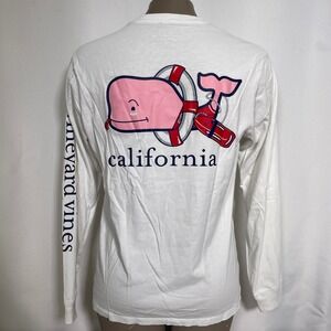 Vineyard Vines California Baywatch Lifeguard Whale Longsleeve T-Shirt Women's XS